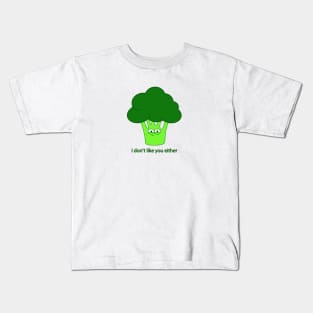 angry broccoli Kids T-Shirt